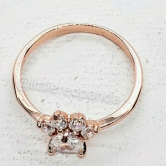 🐾White sapphire paw print ring - Picture 4 of 6